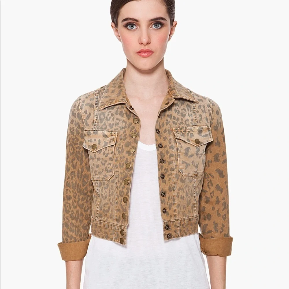 Current/Elliot Leopard Snap Jacket